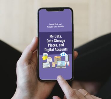 Cover of the book on a smartphone: My Data, Data Storage Places, and Digital Accounts